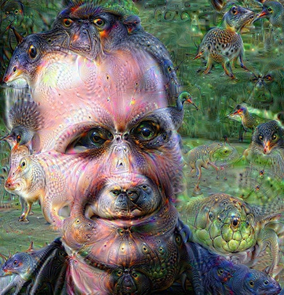 Deep Dream art - autoretrato