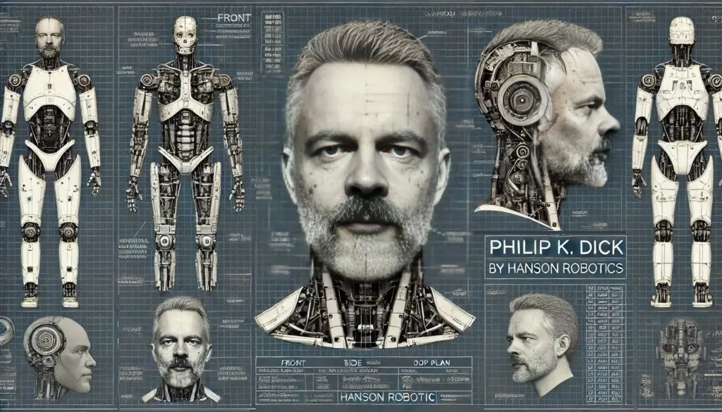 Philip K Dick Research Robot (Hanson robotics)ANDROIDE cabeza de philip k dick