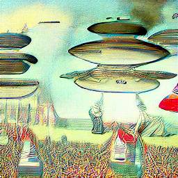 Dalle mini Cat in an ufo