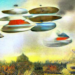 Dalle mini Cat in an ufo