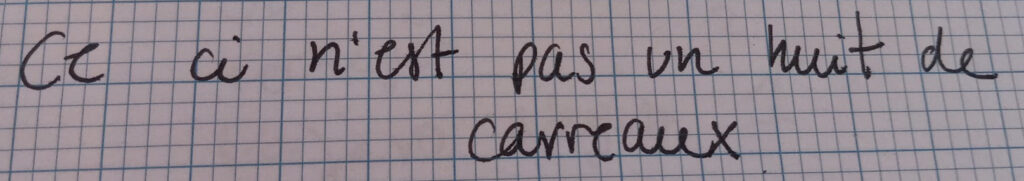 Ceci n'est pas un huit de carreaux