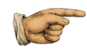 dedo señalando derecha